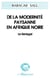 De la modernité paysanne en Afrique noire - le Sénégal