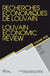 Revue recherches economiques de louvain