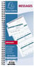Carnet spiralé Exacompta - 29,7x14,8cm - Messages téléphones (4 à la page) - 50 feuilles dupli autocopiantes