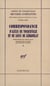 Correspondance d'Alexis de Tocqueville et de Louis de Kergorlay
