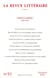 LA REVUE LITTERAIRE n.51