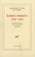 Lettres croisées : (1923-1958)