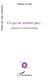 Ce qui ne sombre pas... (sentes et contrechamps)