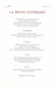 LA REVUE LITTERAIRE n.24