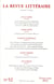 LA REVUE LITTERAIRE n.52