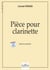 Pièce pour clarinette