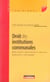 Droit des institutions communales