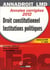 Droit constitutionnel et institutions politiques - licence de droit, 1ère année - annales corrigées 2012 (13e édition)