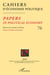 Cahiers d'économie politique n.76 : papers in political economy