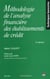 METHODOLOGIE DE L'ANALYSE FINANCIERE DES ETABLISSEMENTS DE CREDIT