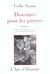 Discours pour les pierres
