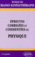 Épreuves corrigées et commentées de physique