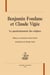 Benjamin fondane et claude vigée - le questionnement des origines