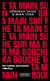Ta main sur ma bouche