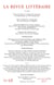 LA REVUE LITTERAIRE n.68