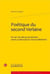 Poétique du second Verlaine - un art du déconcertement entre continuité et renouvellement