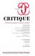 Revue Critique n.917 : La littérature japonaise : actions et réactions