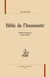 Bible et l'humanité