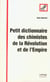 Petit dictionnaire des chimistes de la révolution et de l'empire