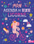 Mon agenda de texte Licornes