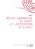REVUE GABONAISE DE DROIT ET LEGISLATION N1/2021