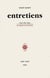 Entretiens avec Eric Faye