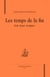 Les temps de la fin : roth, singer, boulgakov