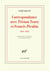 Correspondance avec Tristan Tzara et Francis Picabia (1919-1934)