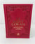 Saint coran (le) (14 x 19 cm) avec pages arc-en-ciel - bilingue (ar-fr) - couverture daim rouge remp