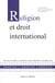 Religion et droit international : actes du colloque à l'Université Paris Nanterre, 13 octobre 2016