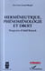 Herméneutique, phénoménologie et droit - perspective d'Adolf Reinach