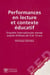 PERFORM.EN LECTURE & CONTEXTE EDUCATIF