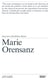 Marie Orensanz - entretien avec Hélène Meisel