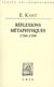 Réflexions métaphysiques (1780-1789)