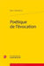 Poétique de l'évocation