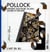 Pollock, peinture - argent sur noir, blanc, jaune et rouge