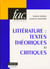 Litterature - textes theoriques et critiques