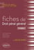 Fiches de droit pénal général - 5e édition