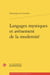 Langages mystiques et avènement de la modernité