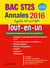 Annales bac - sujets et corrigés - le tout-en-un - terminale st2s (édition 2016)