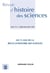 Revue d'histoire des sciences 2/2022 À l'occasion des 75 ans de la Revue d'histoire des sciences