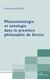 Phénoménologie et ontologie dans la première philosophie de sartre