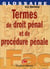 Termes de droit pénal et de procédure pénale