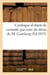 Catalogue d'objets de curiosité, par suite du décès de M. Gansberg