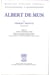 Albert de mun - 1872-1890 exigence doctrinale et preoccupations sociales chez un laic catholique