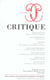 Revue Critique n.703 : l'adieu à la littérature