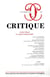 Revue Critique n.857 : André Bazin, le regard inépuisable