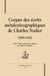 Corpus des écrits métalexicographiques de charles nodier (1808-1842)