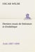 Derniers essais de litterature et d'esthetique: aout 1887-1890