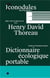 Henry David Thoreau : Dictionnaire écologique portable